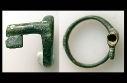 Key Ring, Rotary, Puzzle Padlock, c. 2nd Cent, Sold!